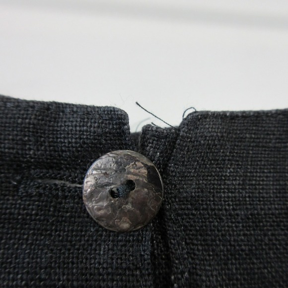 Blacky Dress Women's Black 100% Linen High Waist Pleated Trouser Pants 464 - Picture 4 of 15